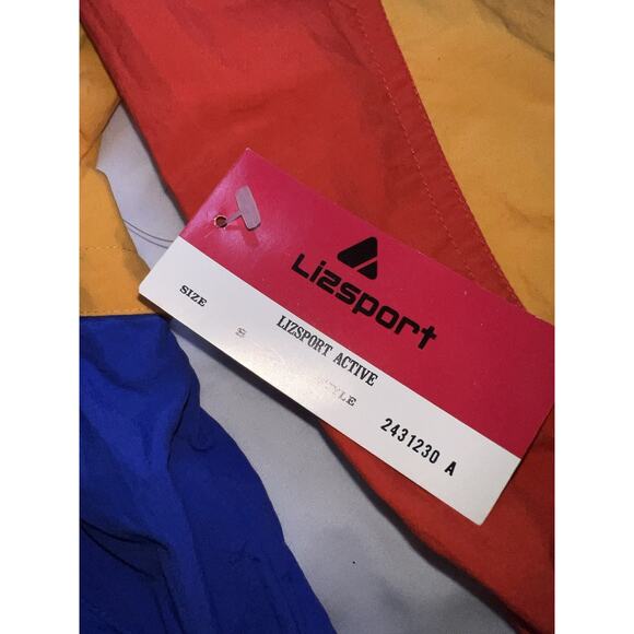Liz Sport Windbreaker Jacket Women's Size Small Color lock 80s Packable Hood NWT - Picture 5 of 16